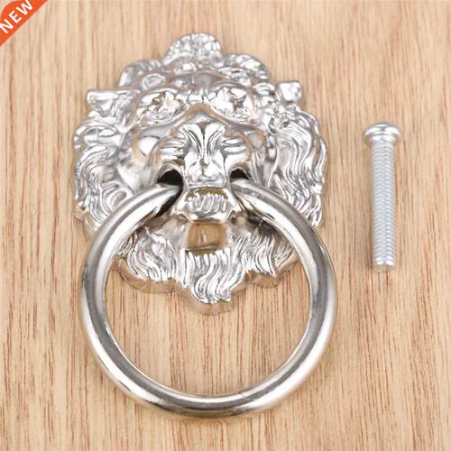 1Pc Silver Furniture Handles Vintage Lion Head Cabinet Knobs