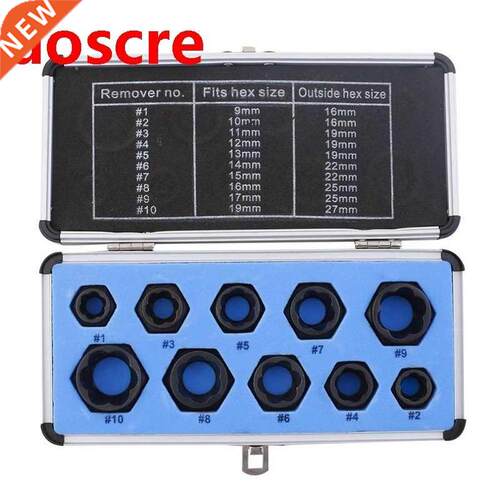10Pcs Damaged Bolt Nut Screw Remover Extractor Set Nut Remov