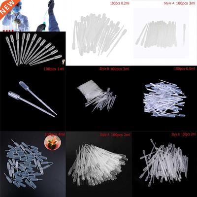 100PCS Practical 0.2ml Transparent Pipettes Disposable safe
