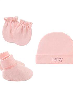 Newborn Hat+Gloves+Socks Set Fashion Soft Headwear Infant Ni