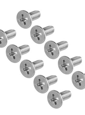 50Pcs M4x10mm Flat Head Machine Screws, Phillips Cross Screw