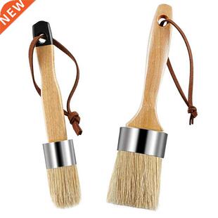2Pcs Chalk and Wax Paint Brushes Painting Brush Bristle Sten