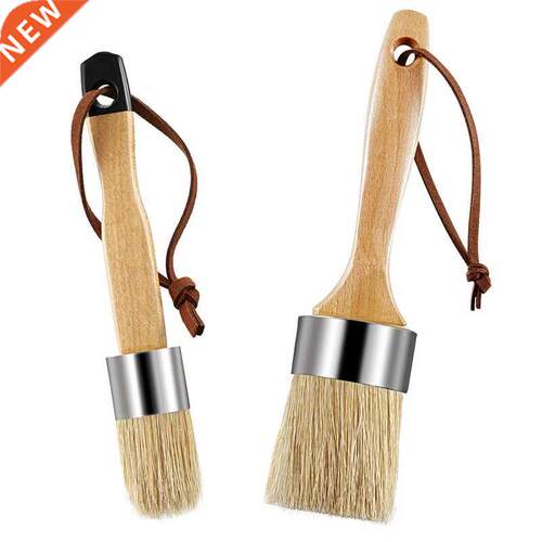 2Pcs Chalk and Wax Paint Brushes Painting Brush Bristle Sten