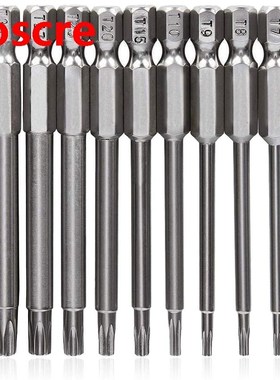 11pcs Torx Screwdriver Bits Set With Hole T6 T8 T9 T10 T15 T