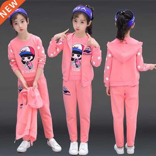 Girls Clothes Set Teen Kids Tracksuit Autumn Winter Vest +