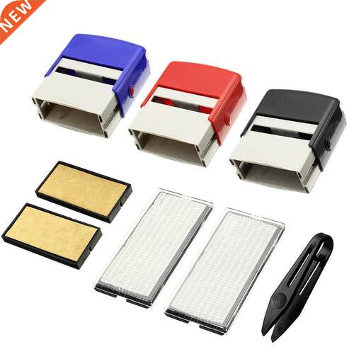 1 Set Black/Blue/Red Self Inking Stamp Kit Custom Personalis