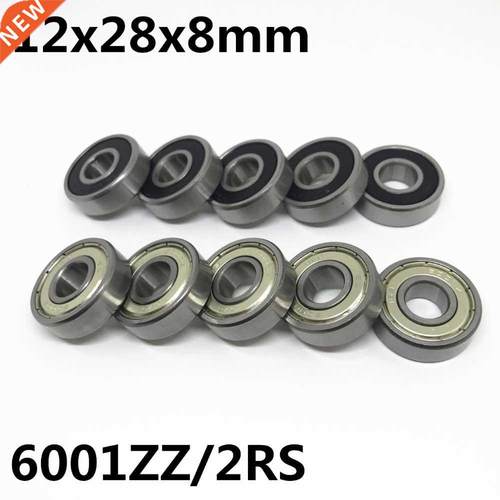 10Pcs High quality 6001ZZ 6001-2RS ball bearing 12x28x8 mm d