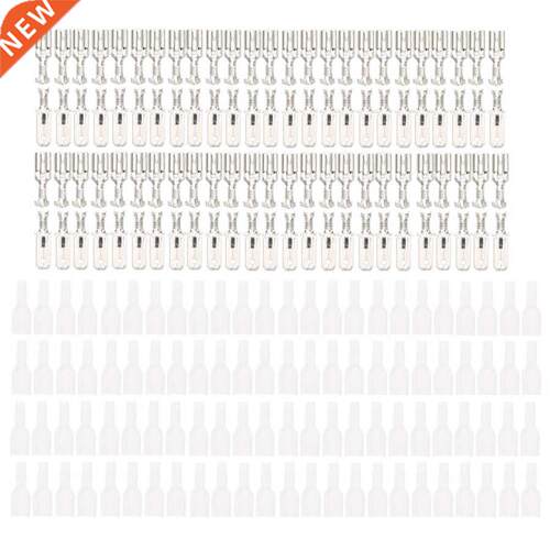 200pcs Tin Plated Brass 6.3mm Spade Wire Terminals Crimp Con