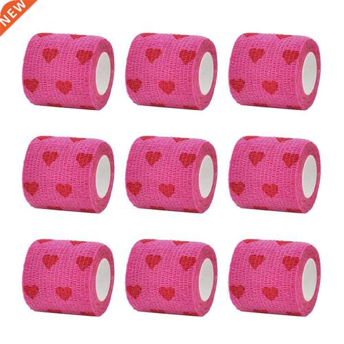 1/6/10 Pcs Red love heart Printed Medical Self Adhesive El