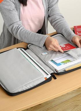 Multifonctionnel A4 porte-documents fermeture éclair