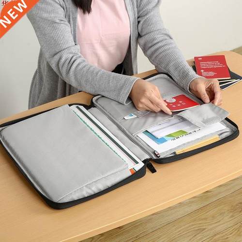 Multifonctionnel A4 porte-documents fermeture éclair