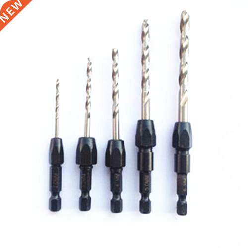 5pc Change Drill Bit Set Hex Shank Metric 2mm to 6mm Twi D