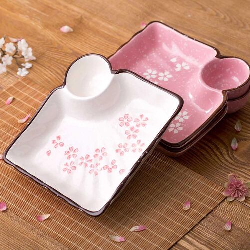 1pc Ceramic Plate Dish Dumplings Bowl Sushi Plate with