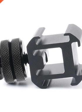 Triple Hot Shoe Mount Adapter Dual Screws Bracket Stand Hold