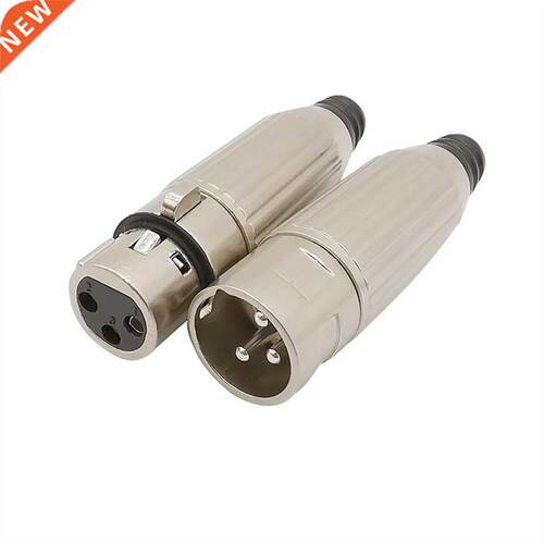 Metal Pin XLR Plug Socket Microphone Audio Adapter XLR Male