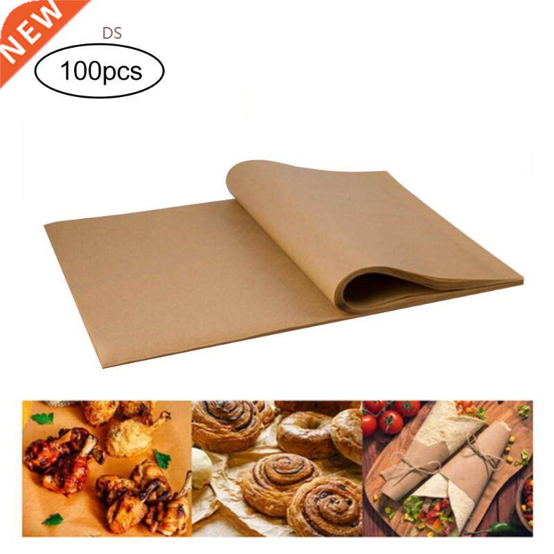 100Pcs Food Wrapping Paper Non-Stick Food Safe Wax Paper Gre