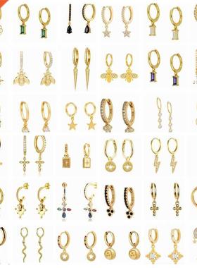 ROMAD Gold Silver Color Hoops Earrings For Women Pendientes