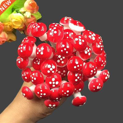 30Pcs/set 2cm Artificial Mini Mushroom Miniatures Fairy Gard