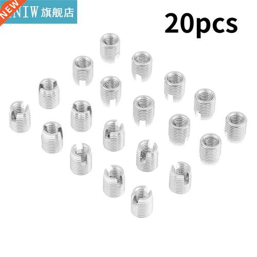 20pcs Stainless Steel Self Tapping Slotted Screw Thread Inse