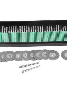 30pcs Diamond Burs + 10pcs Saw Blades Cutting Discs + 2pcs M