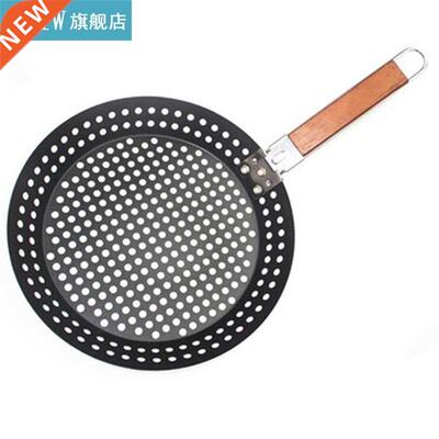 1pc Heat Resistant Pizza Grilling Pan Hollow Foldabl