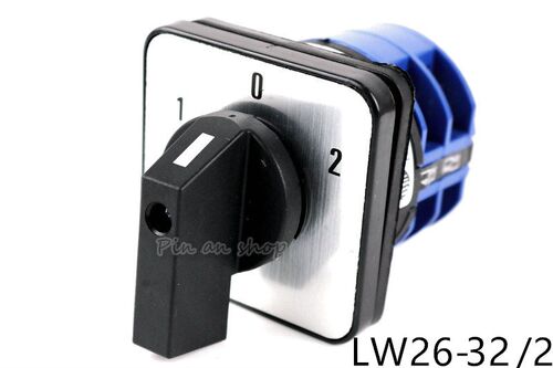 lw26-32/2 3 position rotary switch 32A 2 poles changeover ca