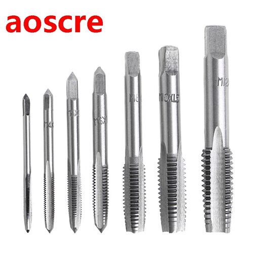7 Pcs HSS Nitriding Metric Spiral Flute Screw Drill Thread T