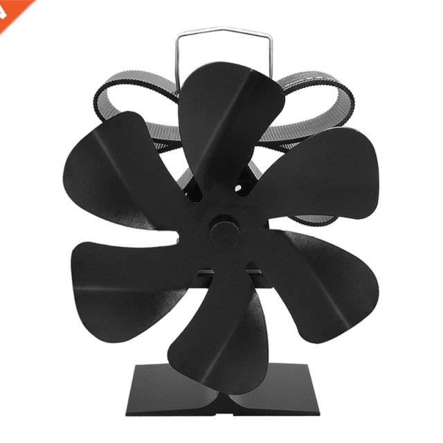 Wood Stove Fan Fireplace Fan 6-blade Efficient Heat Distribu