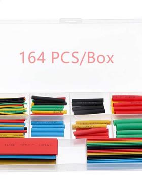 164pcs Heat Shrink Tube Kit Shrinking Assorted Polyolefin In