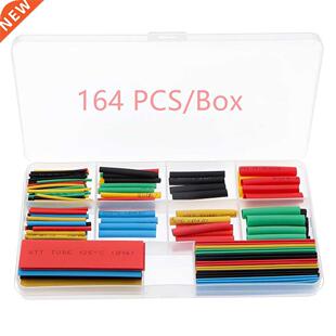 164pcs Heat Shrink Tube Kit Shrinking Assorted Polyolefin In