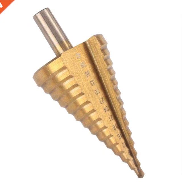 HSS Step Cone Drill Bit - 4-42Mm 14 Sizes Round Shank Hole C