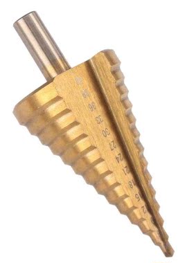 HSS Step Cone Drill Bit - 4-42Mm 14 Sizes Round Shank Hole C