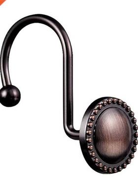 Shower Curtain Hooks Oil Rubbed Bronze,Rustproof Decorative