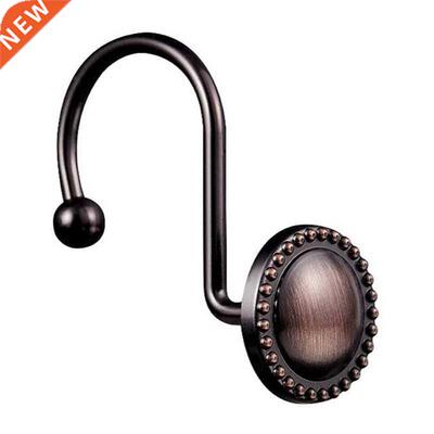 Shower Curtain Hooks Oil Rubbed Bronze,Rustproof Decorative