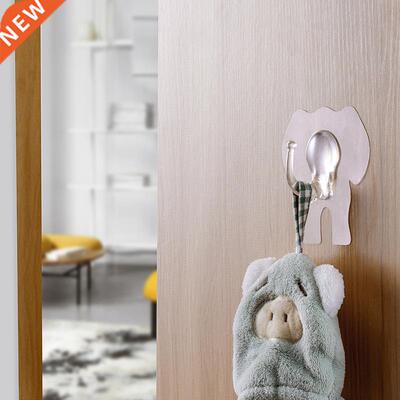 Wall Hooks Hanger Storage Organizer Transparent Cartoon Elep