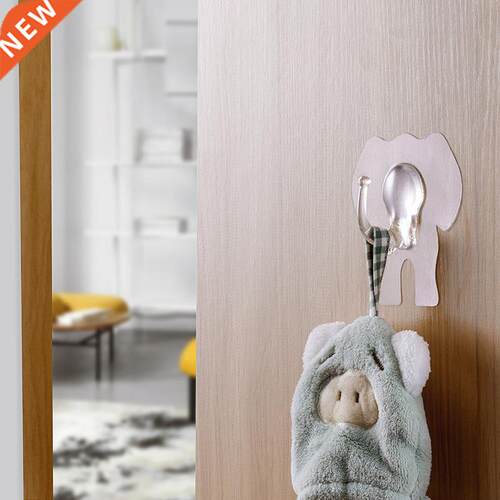 Wall Hooks Hanger Storage Organizer Transparent Cartoon Elep