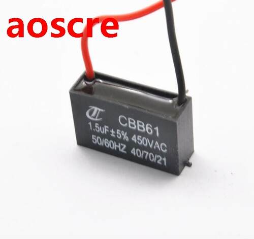 1PCS Fan capacitor CBB61 1.5UF starting capacitor 450V 400V