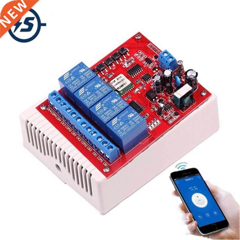 220V 4 Channel Wifi Relay Switch Module Phone APP Wireless R