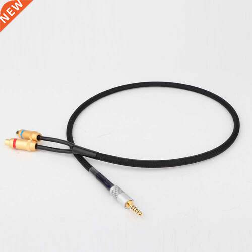 4.4mm to 2 RCA Cable, Gold Plated Copper Shell Heavy Duty 4.
