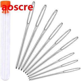 9 PCS Large-Eye Blunt Needles Stainless Steel Yarn Knitting