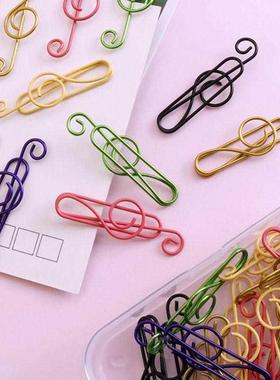 Hot Sale 50Pcs/Box Music Note Shaped Paper Clip Stationery P