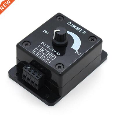Black LED Dimmer Switch DC 12V 24V 8A Brightness Lamp Bulb S
