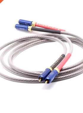 Pair Moonsaudio 5N Silver Plated OCC Copper Audio Interconne