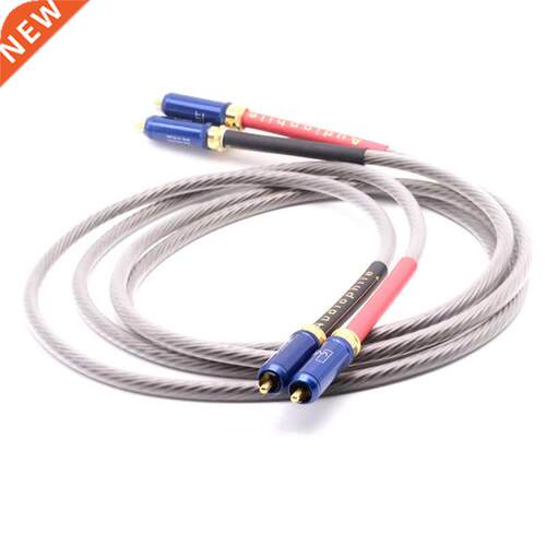Pair Moonsaudio 5N Silver Plated OCC Copper Audio Interconne