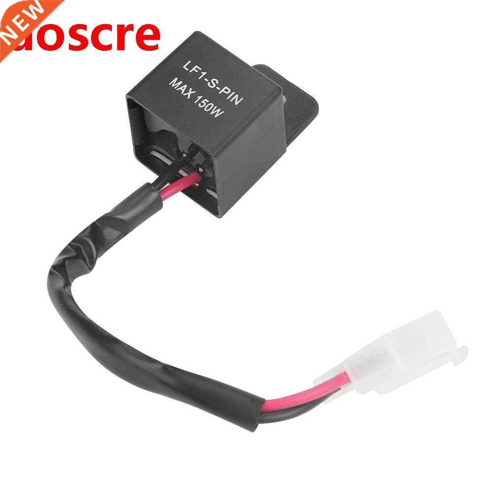 Flasher Relay 2Pin LED Flasher Blinker Relay w/ Cable for Mo