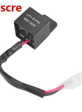 Flasher Relay 2Pin LED Flasher Blinker Relay w/ Cable for Mo