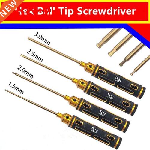 4Pcs RJX HSS Hexagonal Ball Tip 1.5 2.0 2.5 3.0mm Screw Driv