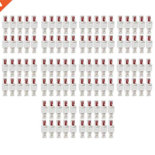 100 X Network Connectors Tool-Free RJ45 CAT6 LAN UTP Cable P