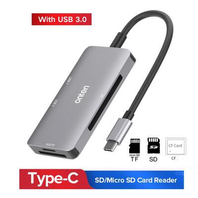5 in 1 Type C OTG Smart Card Reader For PC USB .0 CF TF SD