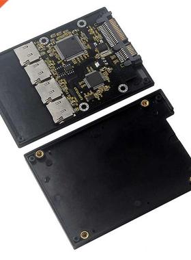 2.5 Inch 4 TF to SATA Adapter Card, Self-Made SSD Solid Stat